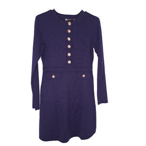 NEW Merokeety Sweater Dress Womens Size S Blue Academia Feminine Softgirl Dainty